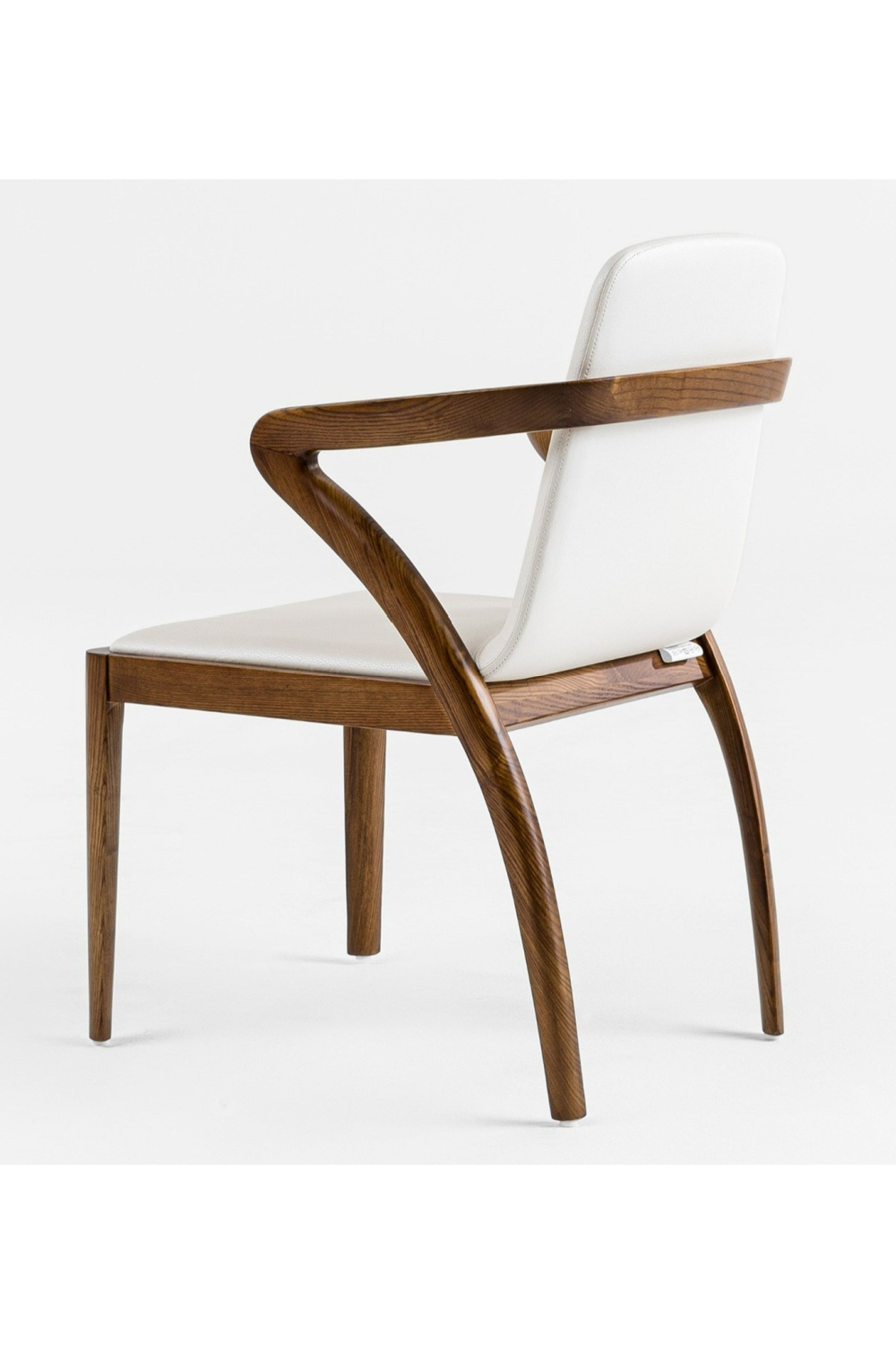   Walnut Framed Cream Dining Chair | Oroa.com