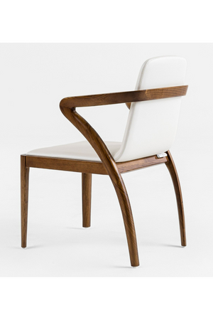   Walnut Framed Cream Dining Chair | Oroa.com