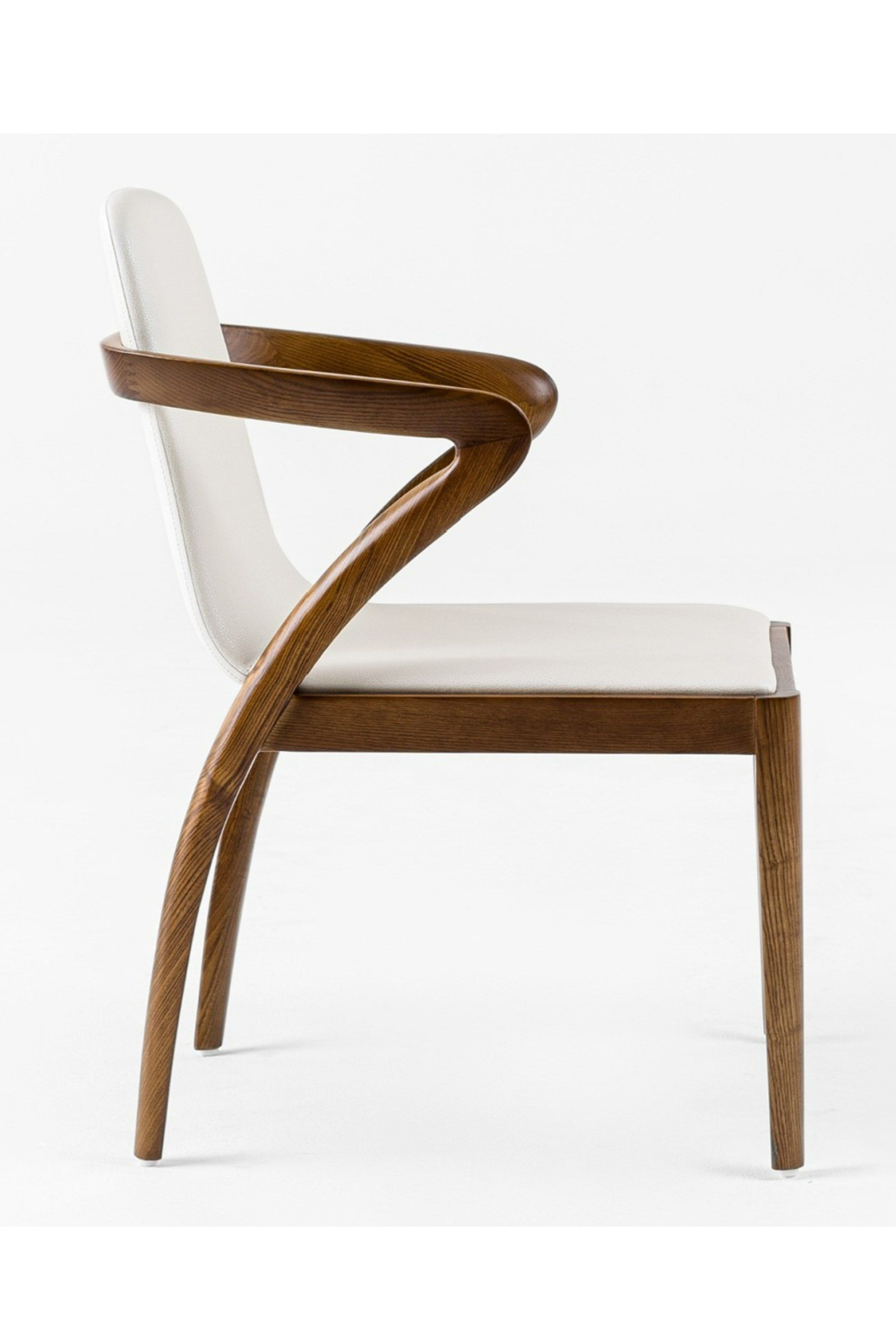   Walnut Framed Cream Dining Chair | Oroa.com