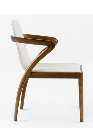   Walnut Framed Cream Dining Chair | Oroa.com
