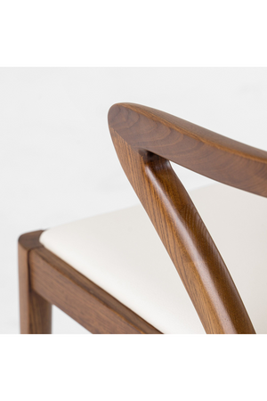   Walnut Framed Cream Dining Chair | Oroa.com