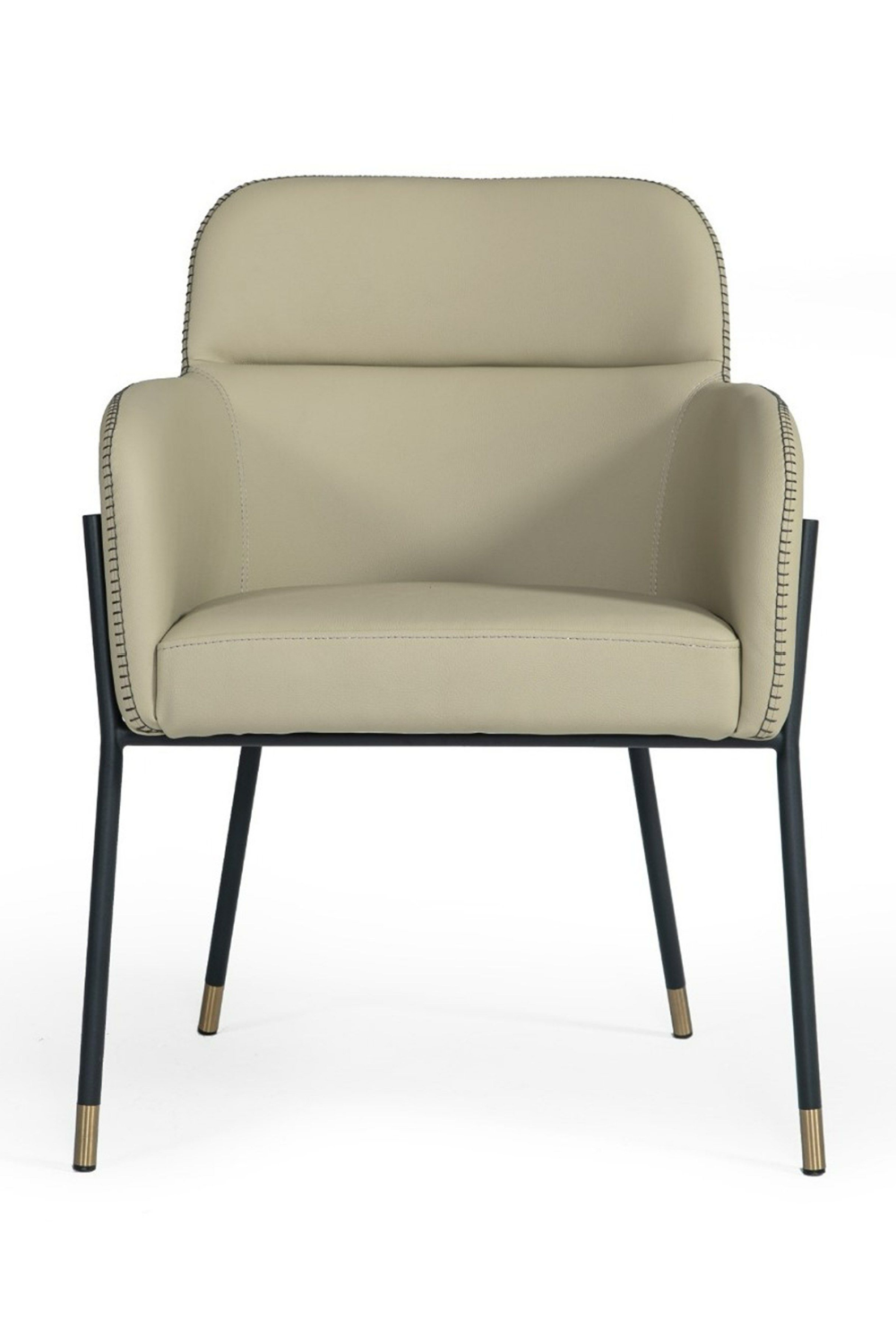   Gray Vegan Leather Dining Armchair | Oroa.com