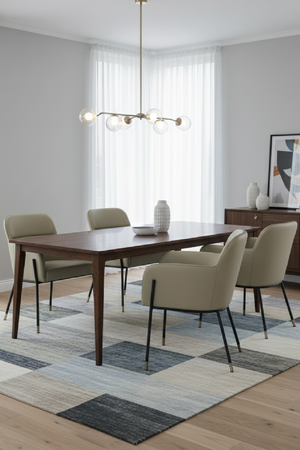   Gray Vegan Leather Dining Armchair | Oroa.com