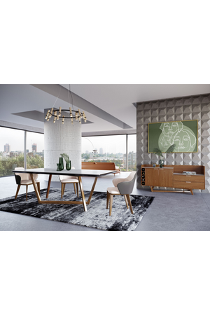   White Marble Top Dining Table | Oroa.com