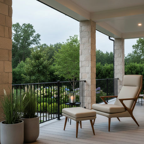   Beige Vegan Leather Lounge Chair & Ottoman | Oroa.com