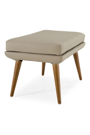   Beige Vegan Lounge Chair & Ottoman | Oroa.com