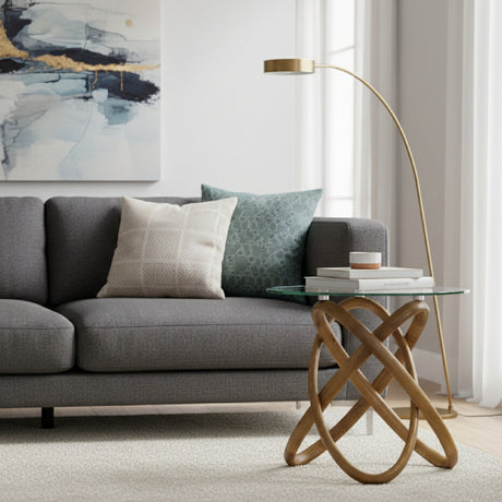   Interlocking Wood Base Side Table | Oroa.com