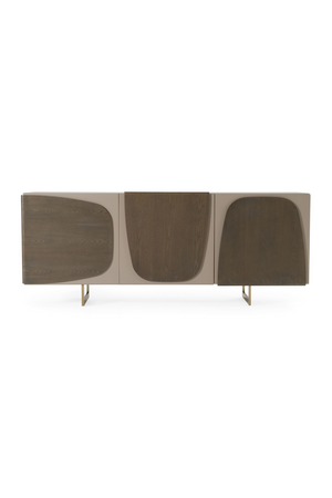   Gray Wooden 3-Door Sideboard | Oroa.com