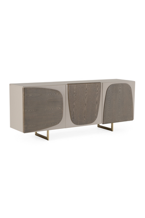   Gray Wooden 3-Door Sideboard | Oroa.com