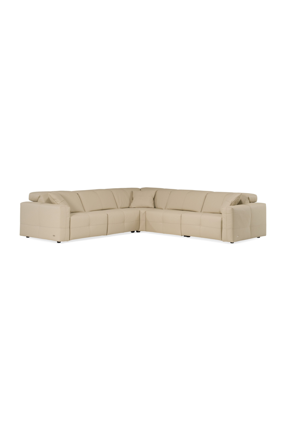   Cream Leather Recliner Sectional Sofa | Oroa.com