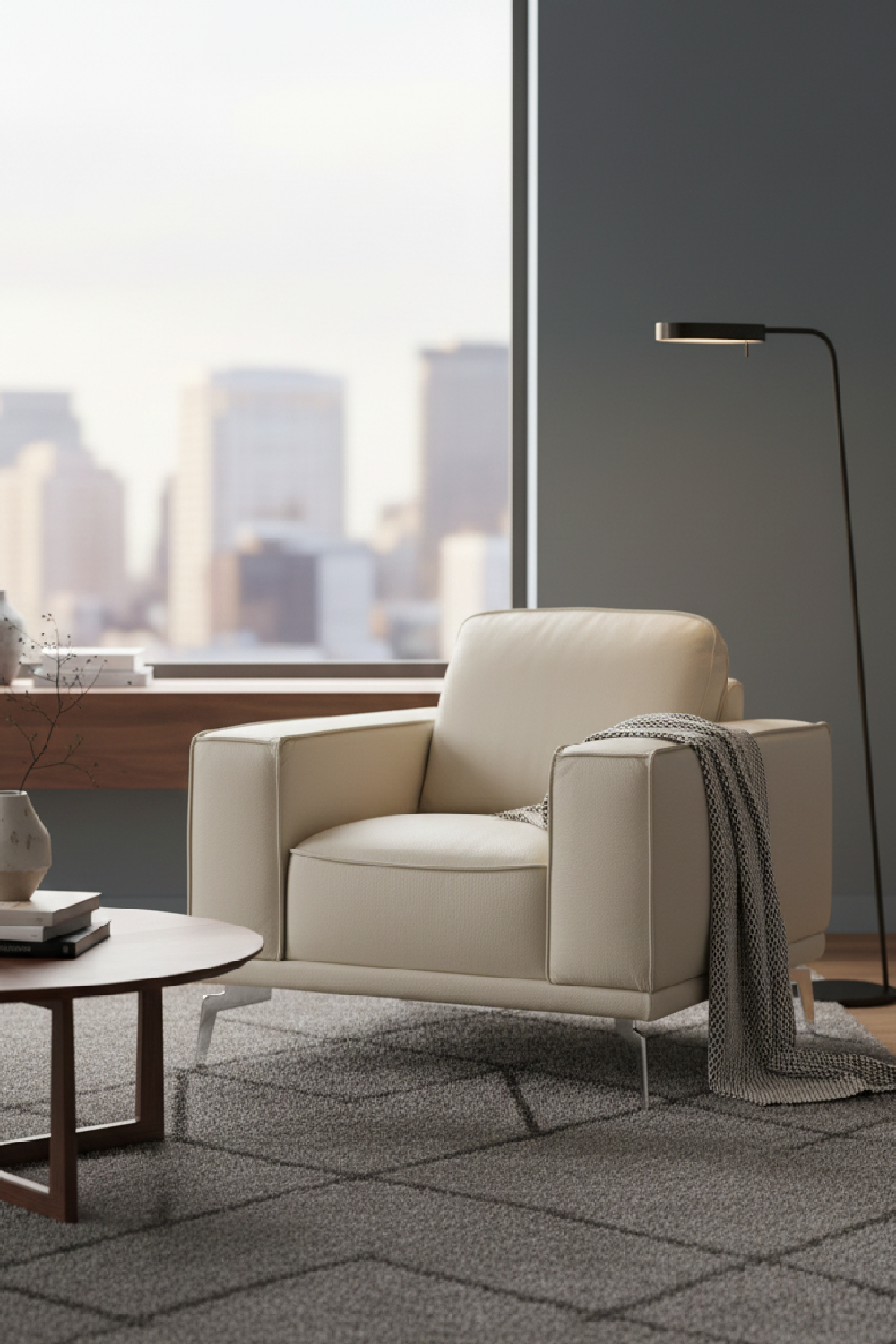   Leather Lounge Armchair | Oroa.com