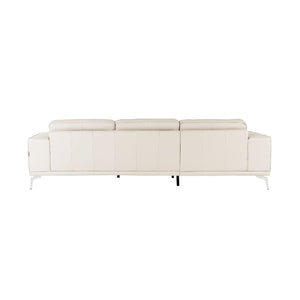   Gray Italian Leather Sofa | Oroa.com