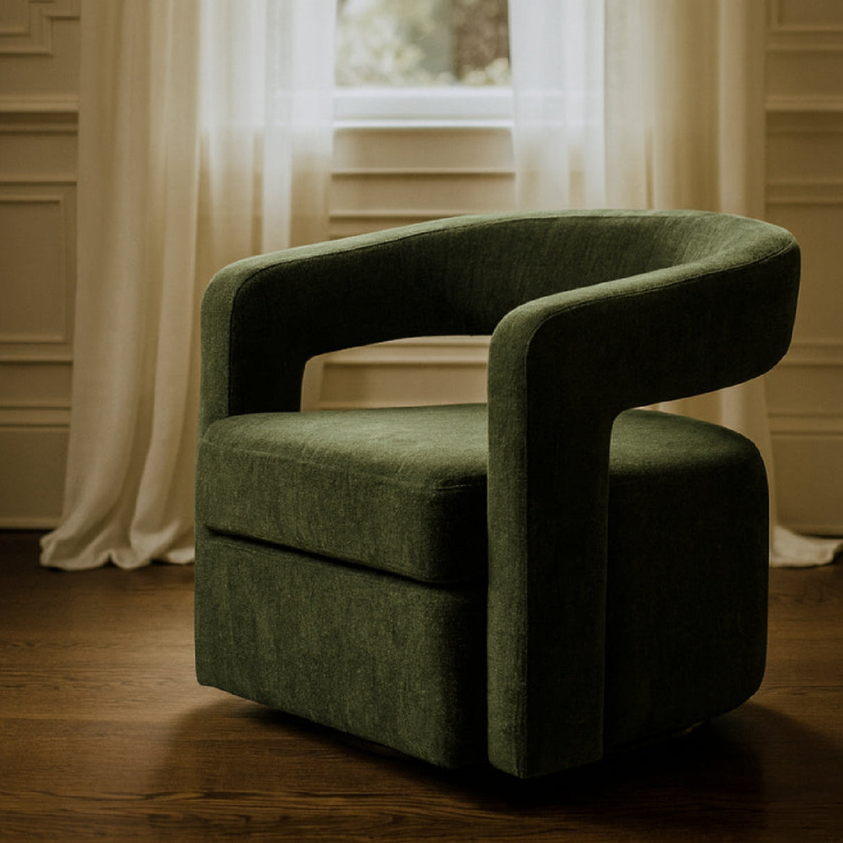   Green Swivel Accent Chair | Oroa.com