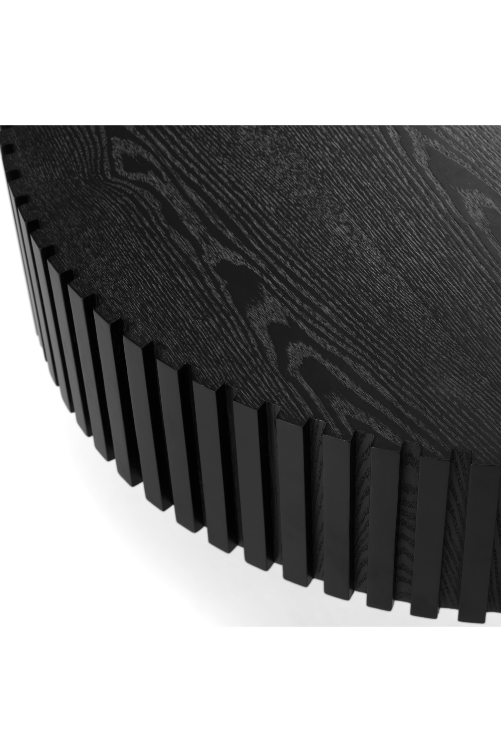   Ribbed Black Ash Coffee Tables (2) | Oroa.com