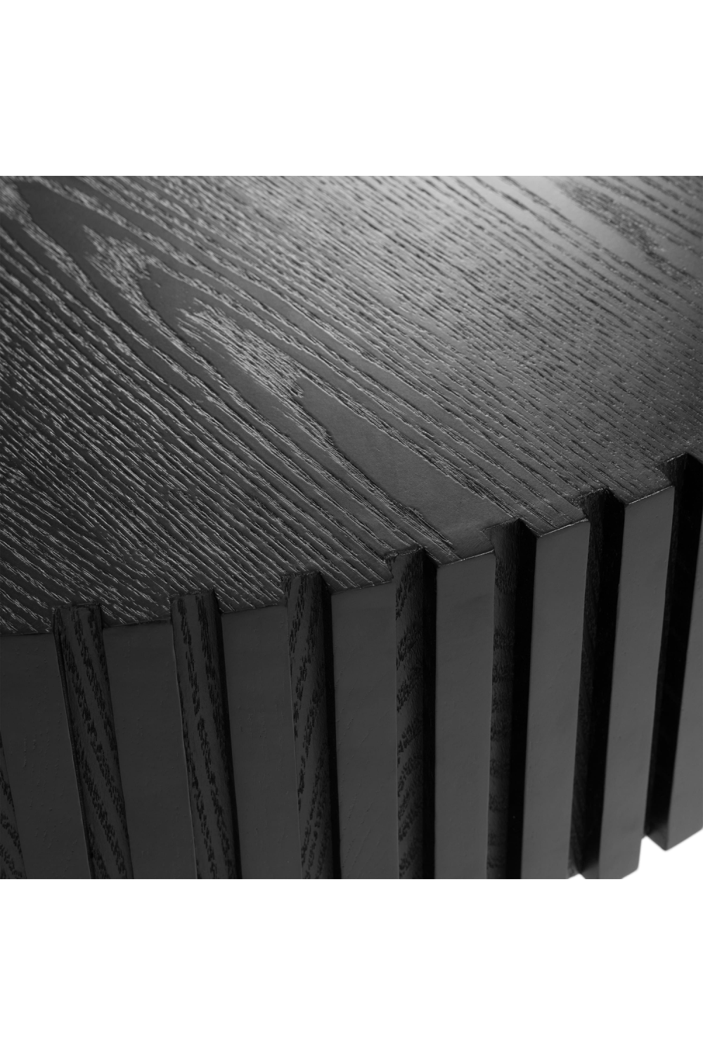   Ribbed Black Ash Coffee Tables (2) | Oroa.com