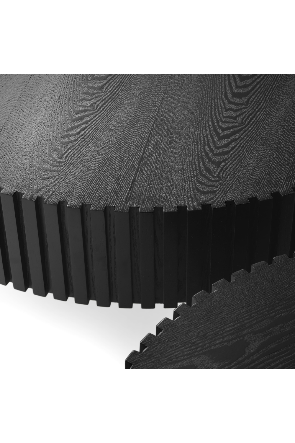   Ribbed Black Ash Coffee Tables (2) | Oroa.com