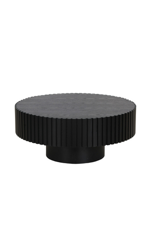   Ribbed Wooden Round Coffee Table | Oroa.com
