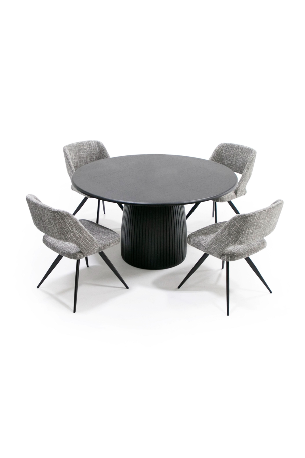   Black Oak Round Dining Table | Oroa.com