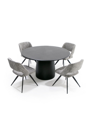   Black Oak Round Dining Table | Oroa.com