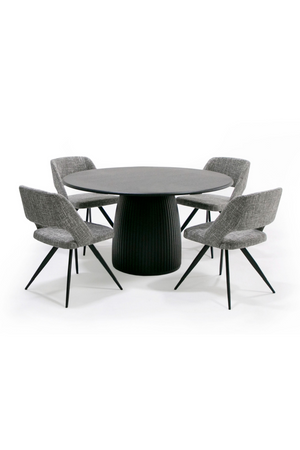   Black Oak Round Dining Table | Oroa.com