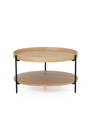   Round Wooden 2-Layer Coffee Table M | Oroa.com