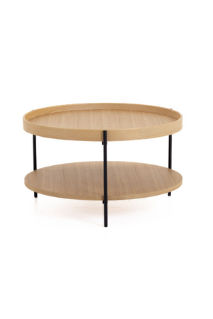   Round Wooden 2-Layer Coffee Table M | Oroa.com