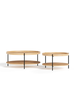   Round Wooden 2-Layer Coffee Table M | Oroa.com