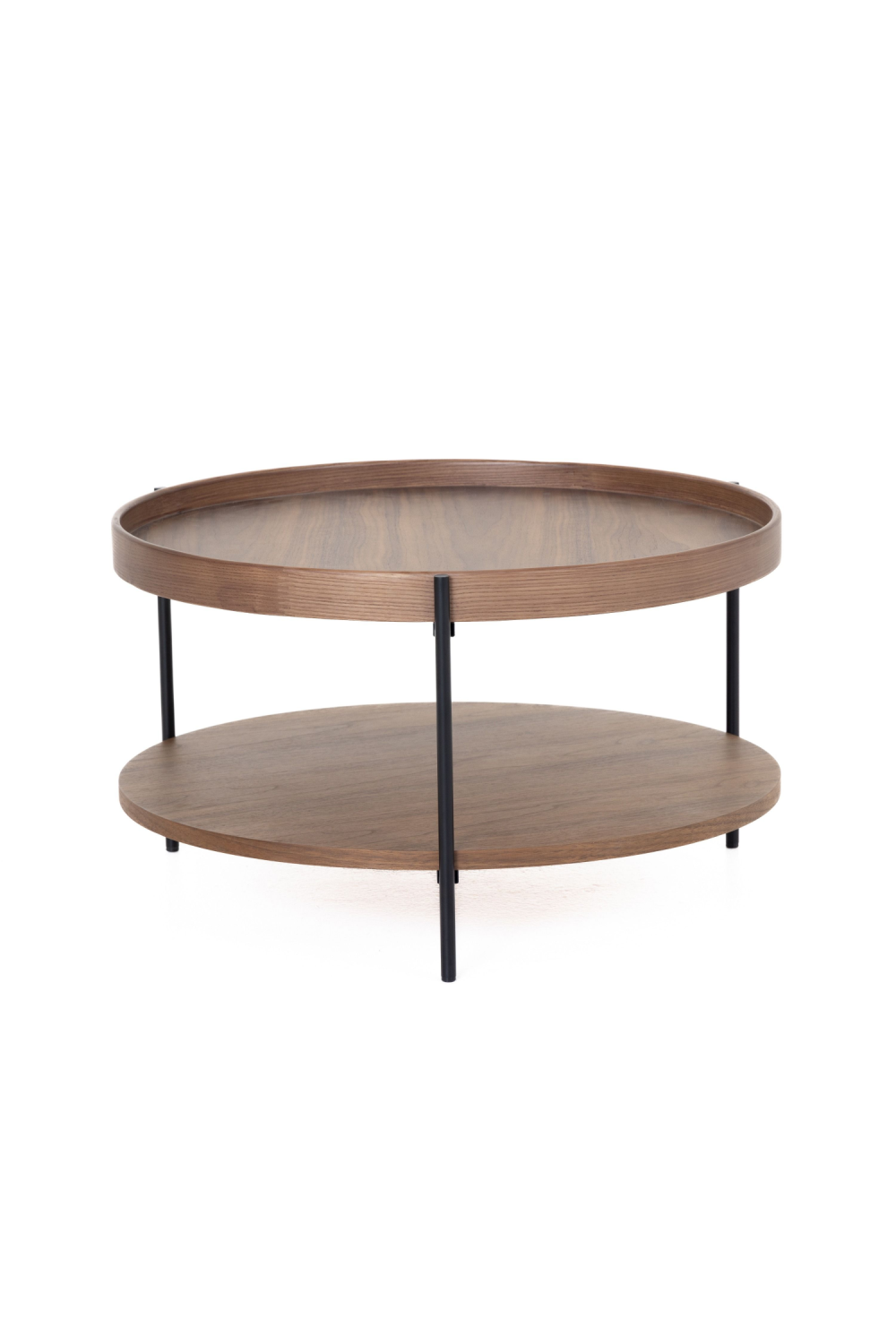   Round Wooden 2-Layer Coffee Table M | Oroa.com