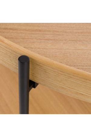   Round Wooden 2-Shelf Coffee Table | Oroa.com