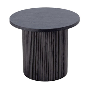   Black Ash Round End Table | Oroa.com
