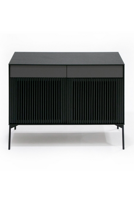   Black Oak Louvered Sideboard | Oroa.com