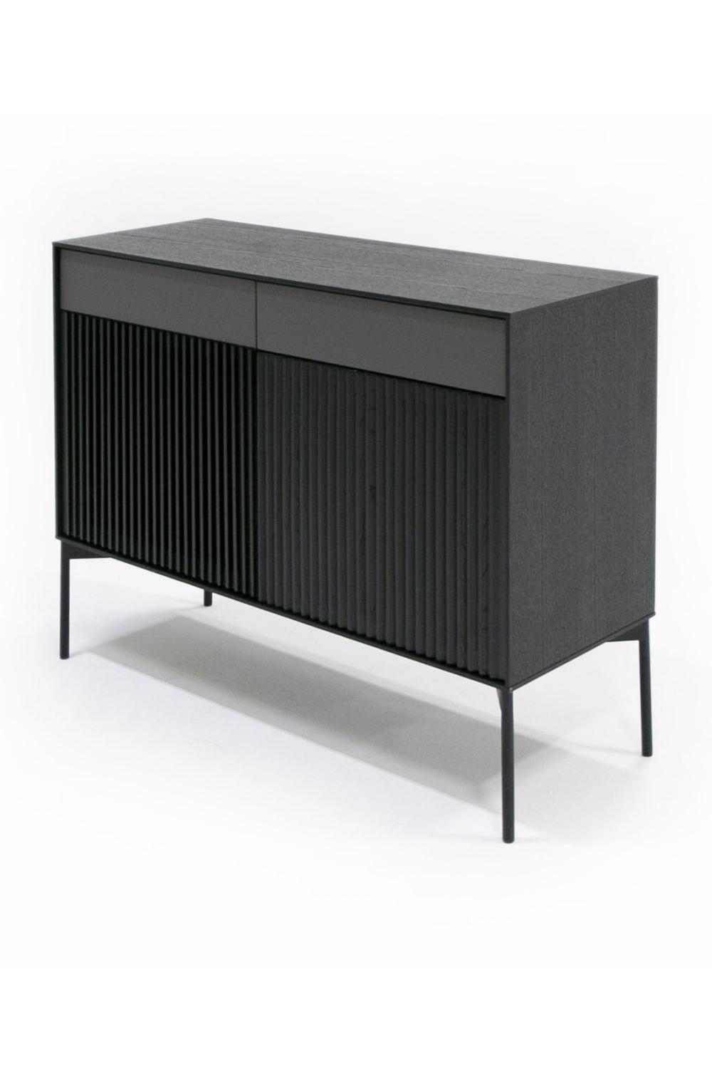  Black Oak Louvered Sideboard | Oroa.com