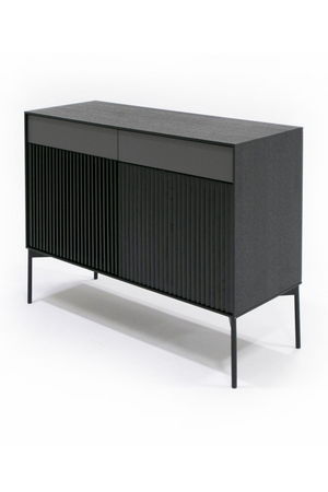   Black Oak Louvered Sideboard | Oroa.com