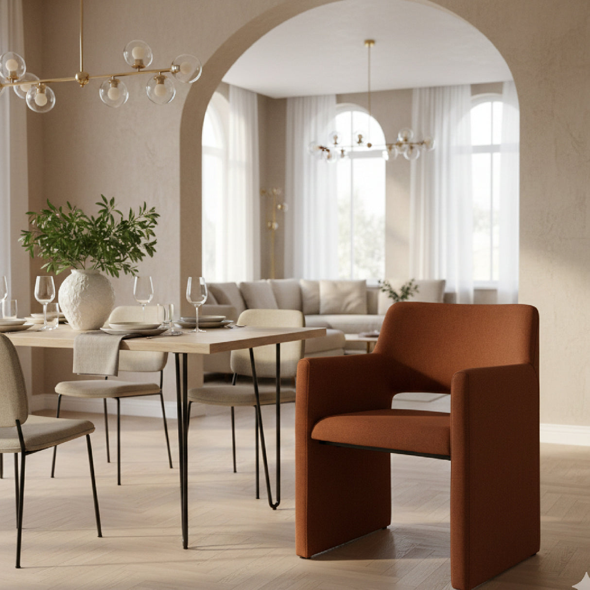   Fabric Upholstered Dining Chair | Oroa.com
