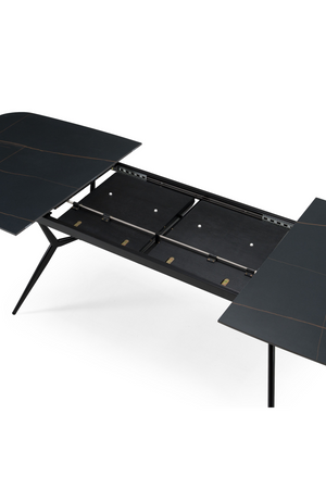   Black Ceramic Extendable Dining Table | Oroa.com