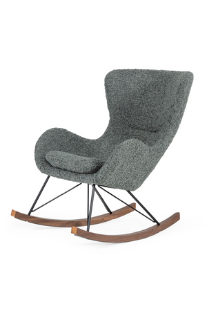   Gray Upholstered Rocking Chair | Oroa.com