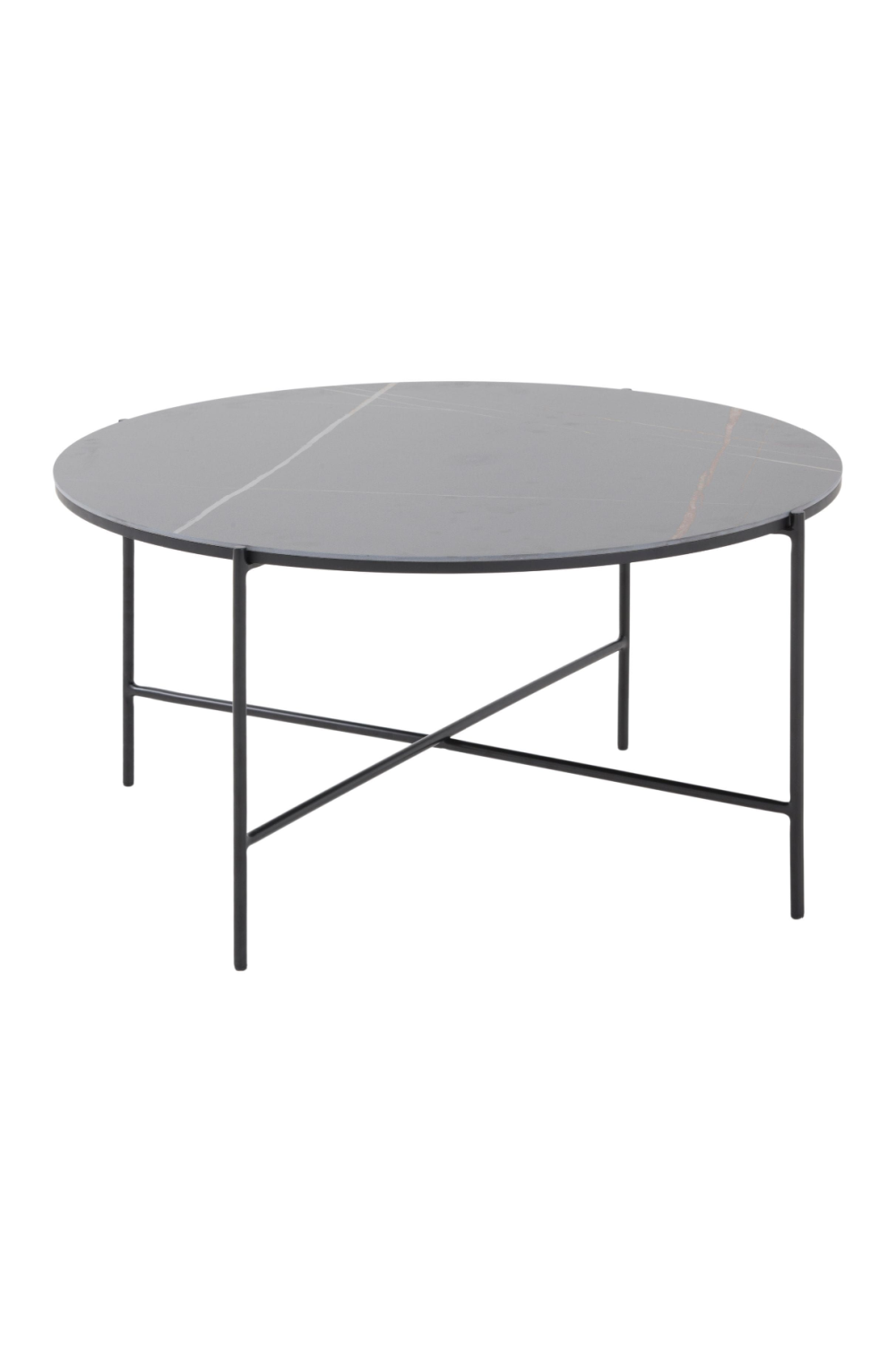   Black Ceramic Round Coffee Table | Oroa.com