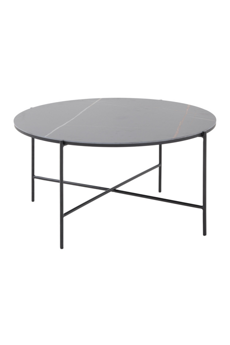   Black Ceramic Round Coffee Table | Oroa.com