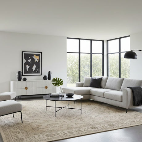   Black Ceramic Round Coffee Table | Oroa.com