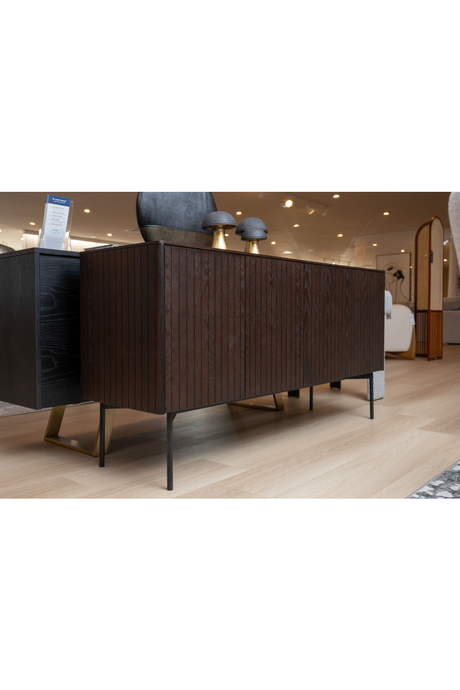   Slatted Smoked Ash Sideboard | Oroa.com