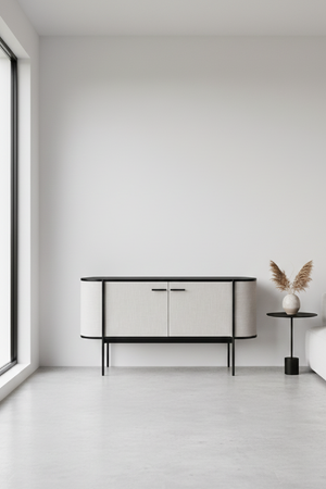   Beige Fabric 2-Door Sideboard | Oroa.com