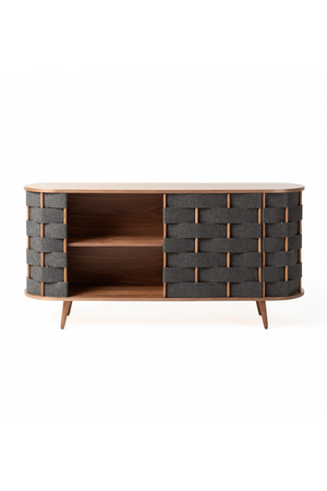   Gray Woven Fabric Sideboard | Oroa.com