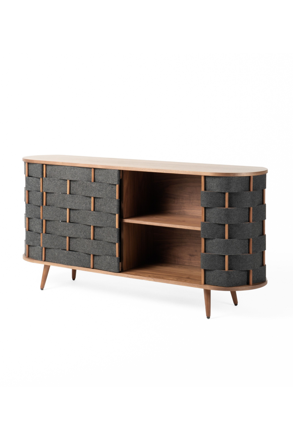   Gray Woven Fabric Sideboard | Oroa.com