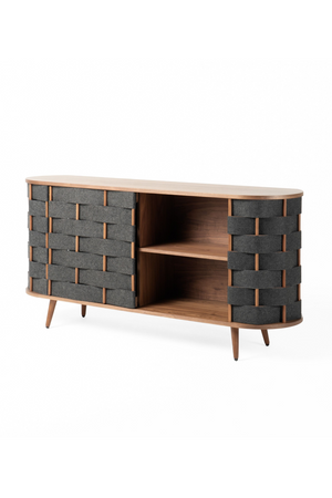   Gray Woven Fabric Sideboard | Oroa.com