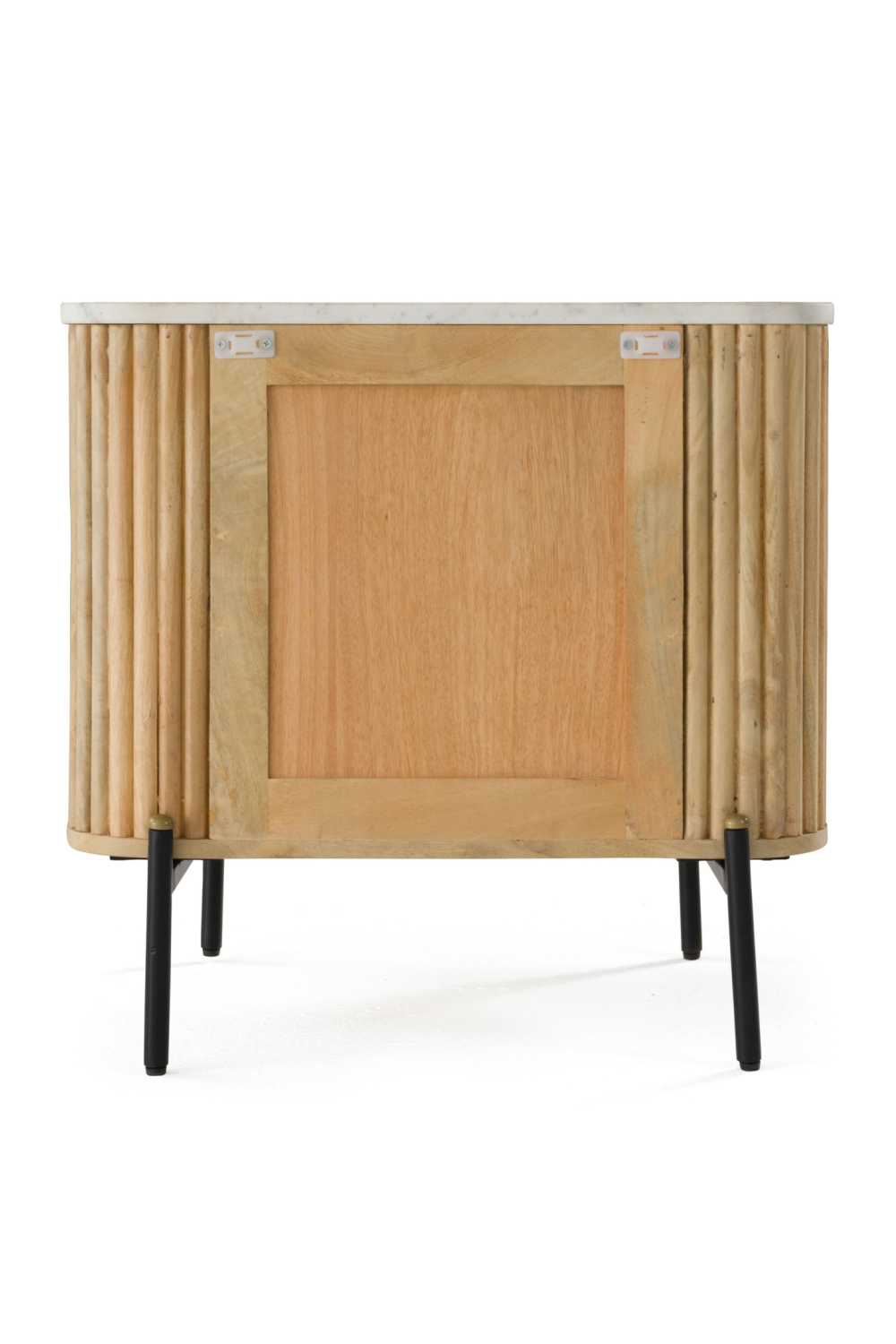   Varnished Mango Wood 2-Drawer Nightstand | Oroa.com