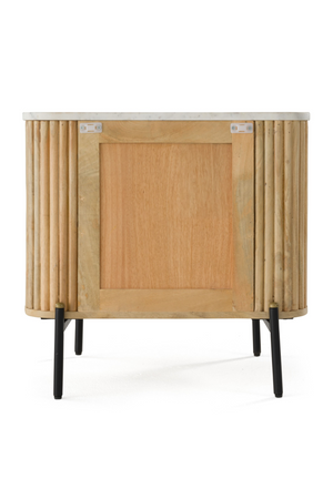   Varnished Mango Wood 2-Drawer Nightstand | Oroa.com