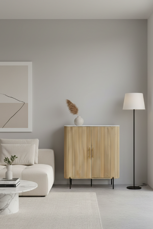   Mango Wood 2-Door Tall Sideboard | Oroa.com