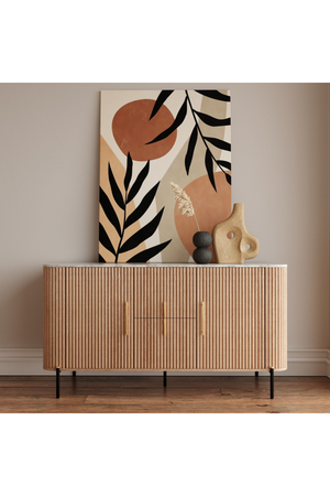   Fluted Mango Wood Sideboard | Oroa.com