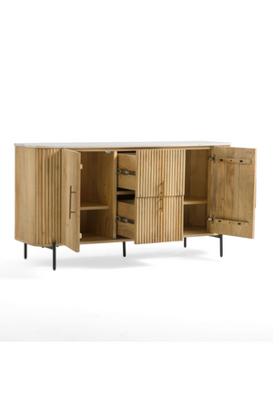   Fluted Mango Wood Sideboard | Oroa.com