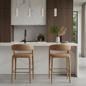   Vegan Leather Upholstered Bar Chair | Oroa.com